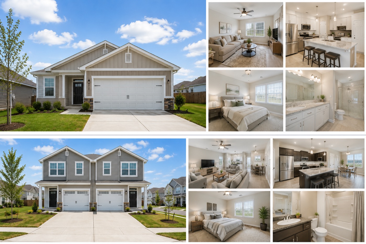 Interior and exterior photo set from recent listings